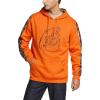 CQR Men’s Winter Fleece Pullover Hoodies, Thermal Long Sleeve Hooded Sweatshirt, Cotton-Blend Outdoor/Tactical Shirts(Fleece Camo Hoodie Orange)