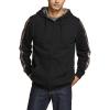 CQR Men’s Winter Fleece Pullover Hoodies, Thermal Long Sleeve Hooded Sweatshirt, Cotton-Blend Outdoor/Tactical Shirts(Fleece Full-zip Hoodie Black)