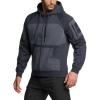 CQR Men’s Winter Fleece Pullover Hoodies, Thermal Long Sleeve Hooded Sweatshirt, Cotton-Blend Outdoor/Tactical Shirts(Fleece Ripstop Pannel Full-zip Charcoal)