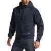 CQR Men’s Winter Fleece Pullover Hoodies, Thermal Long Sleeve Hooded Sweatshirt, Cotton-Blend Outdoor/Tactical Shirts(Fleece Tactical Full-zip Navy)