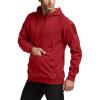 CQR Men’s Winter Fleece Pullover Hoodies, Thermal Long Sleeve Hooded Sweatshirt, Cotton-Blend Outdoor/Tactical Shirts(Fleece Tactical Hoodie Red)