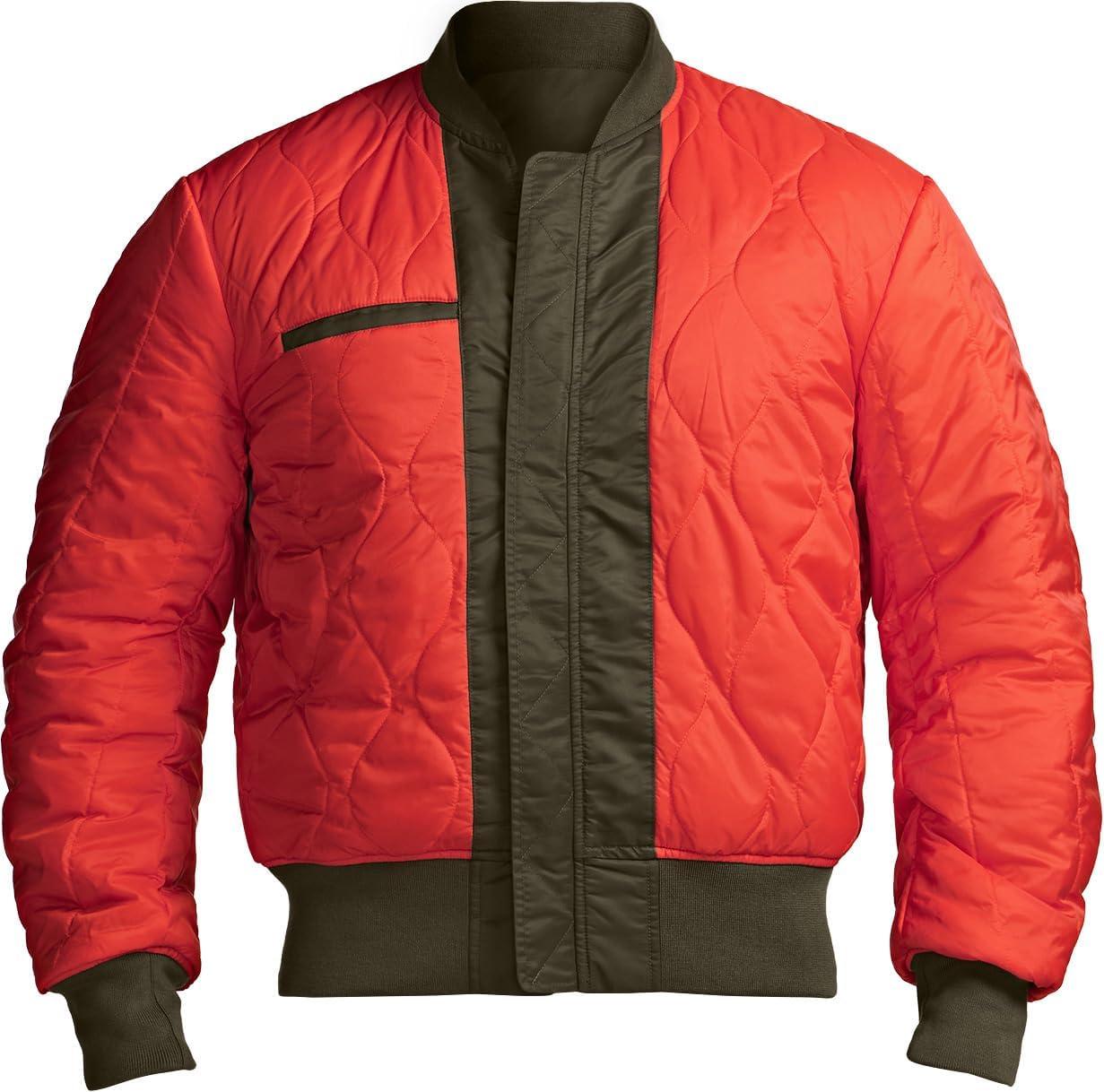 imageCQR Mens Casual Bomber Jacket Outdoor FallWinter ZipUp Windbreaker Water Resistant Padded MA1 Flight Jacket with PocketNavigator Dark Brown