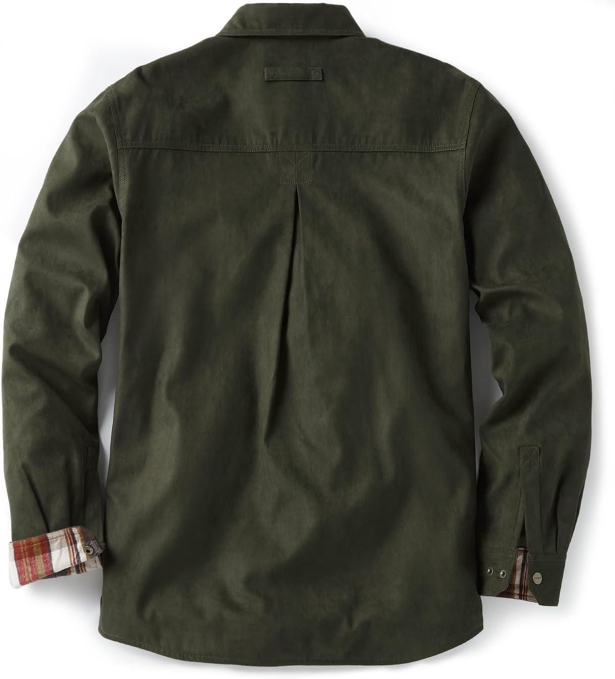 imageCQR Mens Flannel Lined Shirt Jackets Long Sleeved Rugged Plaid Cotton Brushed Suede Shirt JacketFlannel Lined Folk Tale