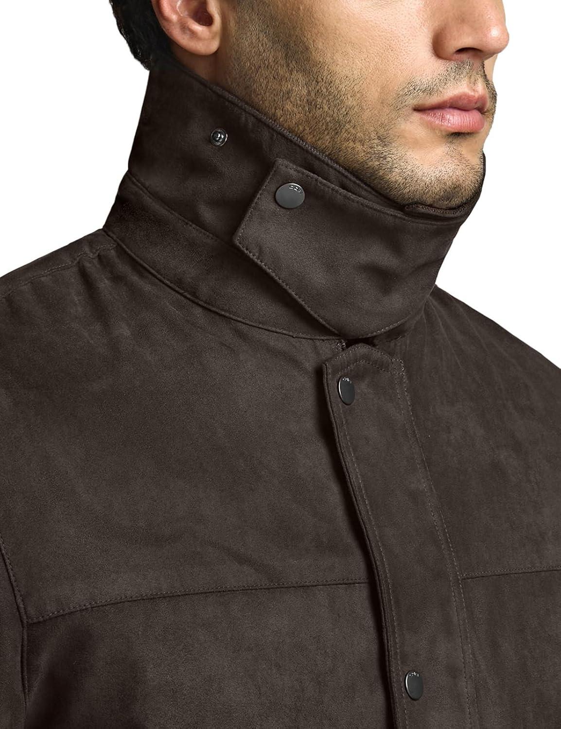 imageCQR Mens Flannel Lined Shirt Jackets Long Sleeved Rugged Plaid Cotton Brushed Suede Shirt JacketHuntsman Harvest