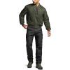 CQR Men’s Casual Bomber Jacket, Outdoor Fall/Winter Zip-Up Windbreaker, Water Resistant Padded MA-1 Flight Jacket with Pocket(Navigator Af Army Green)