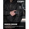 CQR Men’s Casual Bomber Jacket, Outdoor Fall/Winter Zip-Up Windbreaker, Water Resistant Padded MA-1 Flight Jacket with Pocket(Navigator Af Black)