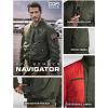 CQR Men’s Casual Bomber Jacket, Outdoor Fall/Winter Zip-Up Windbreaker, Water Resistant Padded MA-1 Flight Jacket with Pocket(Navigator Army Green)