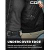 CQR Men’s Casual Bomber Jacket, Outdoor Fall/Winter Zip-Up Windbreaker, Water Resistant Padded MA-1 Flight Jacket with Pocket(Watcher Black)