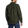 CQR Men’s Flannel Lined Shirt Jackets, Long Sleeved Rugged Plaid Cotton Brushed Suede Shirt Jacket(Flannel Lined Hickory Green)