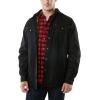 CQR Men’s Flannel Lined Shirt Jackets, Long Sleeved Rugged Plaid Cotton Brushed Suede Shirt Jacket(Flannel Lined Texas Black)