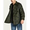 CQR Men’s Flannel Lined Shirt Jackets, Long Sleeved Rugged Plaid Cotton Brushed Suede Shirt Jacket(Flannel Print Lined Camo Olive)