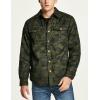 CQR Men’s Flannel Lined Shirt Jackets, Long Sleeved Rugged Plaid Cotton Brushed Suede Shirt Jacket(Flannel Print Lined Camo Olive)