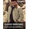 CQR Men’s Flannel Lined Shirt Jackets, Long Sleeved Rugged Plaid Cotton Brushed Suede Shirt Jacket(Huntsman Aged Barrel)