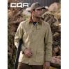 CQR Men’s Flannel Lined Shirt Jackets, Long Sleeved Rugged Plaid Cotton Brushed Suede Shirt Jacket(Huntsman Aged Barrel)