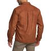 CQR Men’s Flannel Lined Shirt Jackets, Long Sleeved Rugged Plaid Cotton Brushed Suede Shirt Jacket(Stealth Copper Brown & Folk Tale)