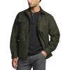 CQR Men’s Flannel Lined Shirt Jackets, Long Sleeved Rugged Plaid Cotton Brushed Suede Shirt Jacket(Stealth Harvest)