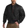CQR Men’s Casual Bomber Jacket, Outdoor Fall/Winter Zip-Up Windbreaker, Water Resistant Padded MA-1 Flight Jacket with Pocket(Navigator Af Black)