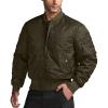CQR Men’s Casual Bomber Jacket, Outdoor Fall/Winter Zip-Up Windbreaker, Water Resistant Padded MA-1 Flight Jacket with Pocket(Navigator Dark Brown)