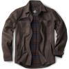 CQR Men’s Flannel Lined Shirt Jackets, Long Sleeved Rugged Plaid Cotton Brushed Suede Shirt Jacket(Stealth Woods Night)