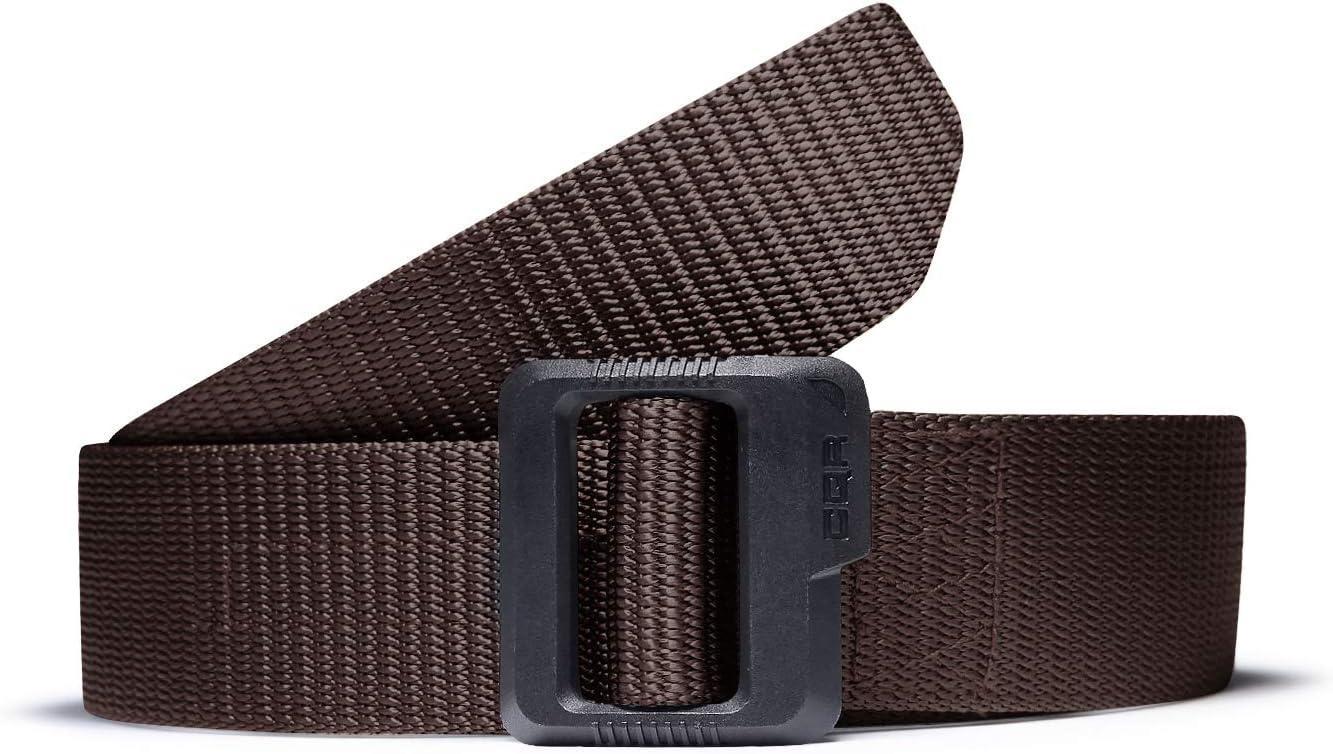 imageCQR Tactical Belt Military Style Heavy Duty Belt Webbing EDC QuickRelease Buckle2pack Flex Poly Black Brown