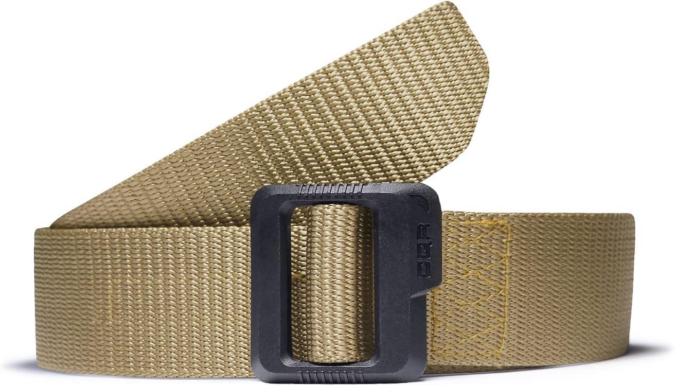 imageCQR Tactical Belt Military Style Heavy Duty Belt Webbing EDC QuickRelease Buckle2pack Flex Poly Black Khaki