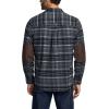 CQR Men’s 100% Cotton Plaid Flannel Shirt, Long Sleeve Shirt Jackets, Casual Outdoor Jacket with Pockets(Regular Fit Flannel Deep Fog)