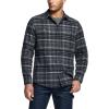 CQR Men’s 100% Cotton Plaid Flannel Shirt, Long Sleeve Shirt Jackets, Casual Outdoor Jacket with Pockets(Regular Fit Flannel Deep Fog)