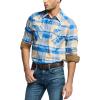 CQR Men’s 100% Cotton Plaid Flannel Shirt, Long Sleeve Shirt Jackets, Casual Outdoor Jacket with Pockets(Regular Fit Under Bridge)