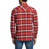 CQR Men’s 100% Cotton Plaid Flannel Shirt, Long Sleeve Shirt Jackets, Casual Outdoor Jacket with Pockets(Regular Fit Welcome Red)