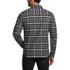 CQR Men’s 100% Cotton Plaid Flannel Shirt, Long Sleeve Shirt Jackets, Casual Outdoor Jacket with Pockets(Slim Fit Charred Land)