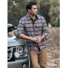 CQR Men’s 100% Cotton Plaid Flannel Shirt, Long Sleeve Shirt Jackets, Casual Outdoor Jacket with Pockets(Slim Fit Cliff Hanger)