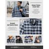 CQR Men’s 100% Cotton Plaid Flannel Shirt, Long Sleeve Shirt Jackets, Casual Outdoor Jacket with Pockets(Slim Fit Vague Blue)