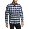 CQR Men’s 100% Cotton Plaid Flannel Shirt, Long Sleeve Shirt Jackets, Casual Outdoor Jacket with Pockets(Slim Fit Vague Blue)