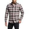 CQR Men’s 100% Cotton Plaid Flannel Shirt, Long Sleeve Shirt Jackets, Casual Outdoor Jacket with Pockets(Slim Fit Vague Brown)
