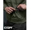 CQR Men’s Winter Fleece Pullover Hoodies, Thermal Long Sleeve Hooded Sweatshirt, Cotton-Blend Outdoor/Tactical Shirts(Fleece Ripstop Pannel Full-zip Olive)