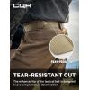 CQR Tactical Belt, Military Style Heavy Duty Belt, Webbing EDC Quick-Release Buckle(2pack Flex Poly Black/ Khaki)