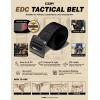 CQR Tactical Belt, Military Style Heavy Duty Belt, Webbing EDC Quick-Release Buckle(Flex Poly Black)