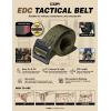 CQR Tactical Belt, Military Style Heavy Duty Belt, Webbing EDC Quick-Release Buckle(Flex Poly Green)