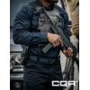 CQR Tactical Belt, Military Style Heavy Duty Belt, Webbing EDC Quick-Release Buckle(Flex Poly Police Navy)