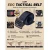 CQR Tactical Belt, Military Style Heavy Duty Belt, Webbing EDC Quick-Release Buckle(Flex Poly Police Navy)