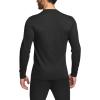 CQR Men’s Long Sleeve Thermal Underwear Tops, Midweight Waffle Shirt, Winter Cold Weather Thermal Shirts(1 Piece of Top Black)