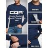 CQR Men’s Long Sleeve Thermal Underwear Tops, Midweight Waffle Shirt, Winter Cold Weather Thermal Shirts(1 Piece of Top Navy)