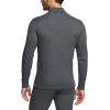 CQR Men’s Long Sleeve Thermal Underwear Tops, Midweight Waffle Shirt, Winter Cold Weather Thermal Shirts(Mock Neck Top Dark Grey)