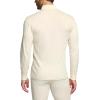 CQR Men’s Long Sleeve Thermal Underwear Tops, Midweight Waffle Shirt, Winter Cold Weather Thermal Shirts(Mock Neck Top Natural)