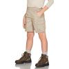 CQR Kids Youth Pull on Cargo Shorts, Outdoor Camping Hiking Shorts, Lightweight Elastic Waist Athletic Short with Pockets(Driflex Khaki)