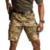 CQR Men’s Flex Casual Cargo Shorts, Lightweight Water Resistant Golf Shorts, Stretch Tactical Work Shorts with Multi-Pocket(Tac Utility Camo)