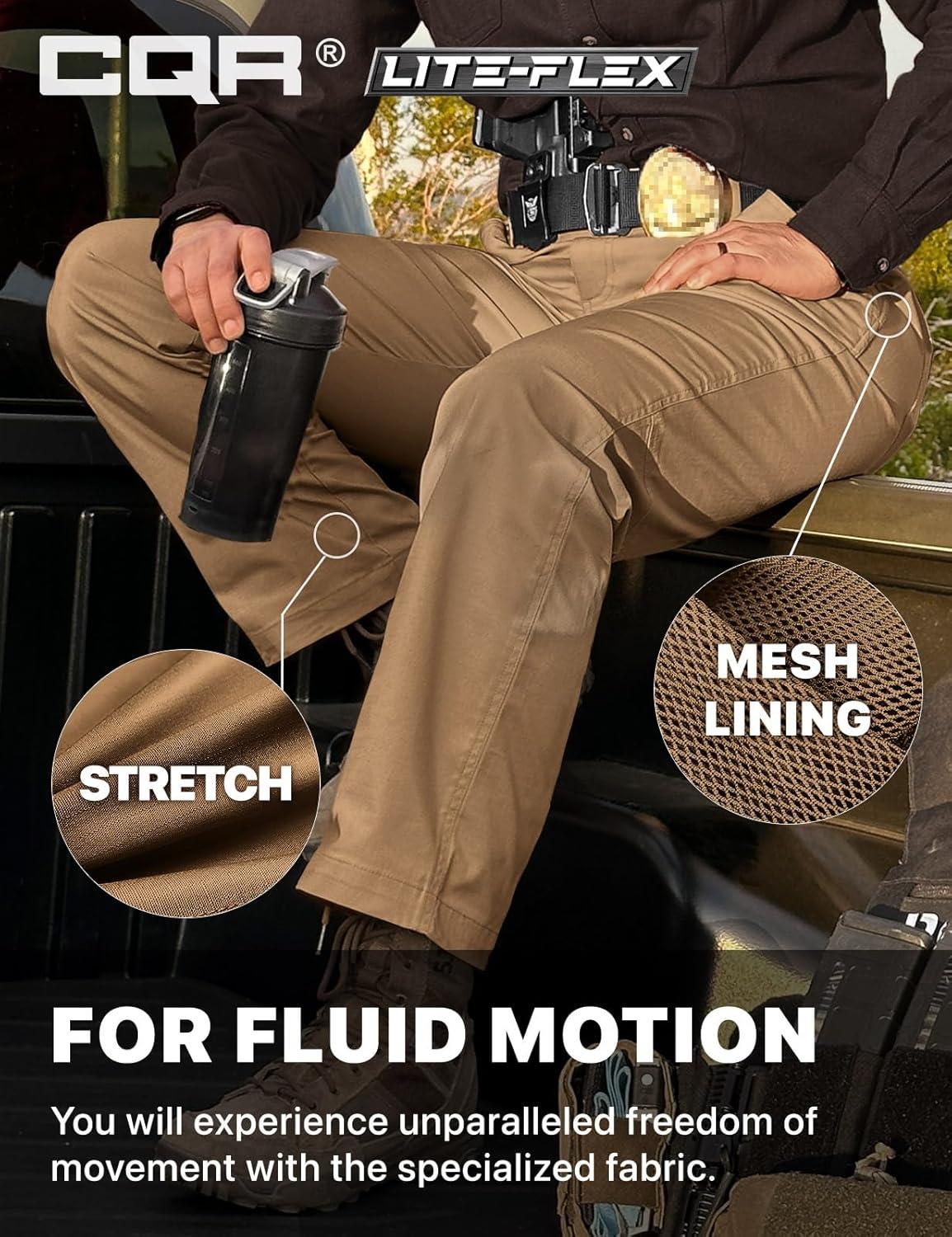 imageCQR Womens Flex Stretch Tactical Pants Outdoor Hiking Pants with Pockets Water Resistant Ripstop Work PantsSub Rosa Cougar