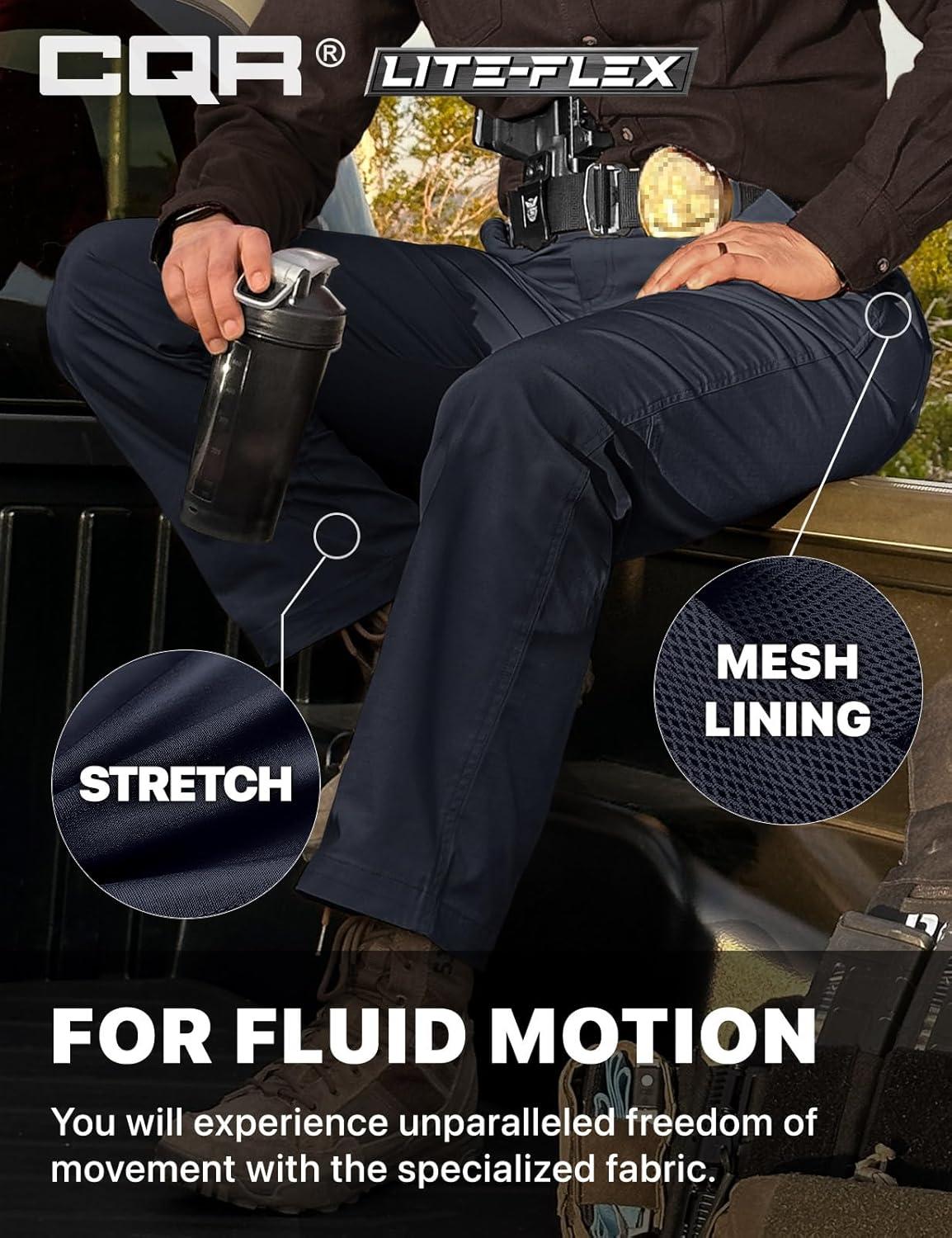 imageCQR Womens Flex Stretch Tactical Pants Outdoor Hiking Pants with Pockets Water Resistant Ripstop Work PantsSub Rosa Operator Navy