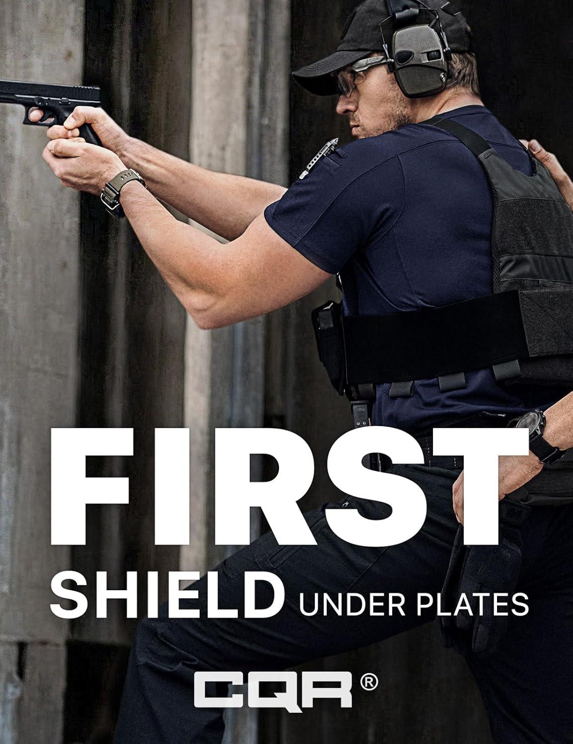 imageCQR Mens Short Sleeve Military Tactical TShirt Athletic Gym Training Army Shirts Outdoor Hiking Workout ShirtFrost Pro Crewneck Police Navy