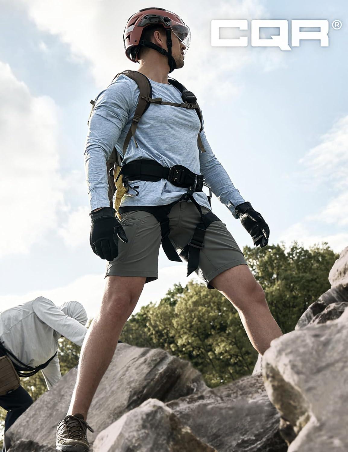 imageCQR Mens UPF 50 Sun Protection Long Sleeve Quick Dry Athletic Shirts Stretch Running Workout Hiking TShirtsProtector Ocean